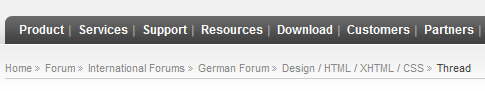 Breathcrumb Navigation