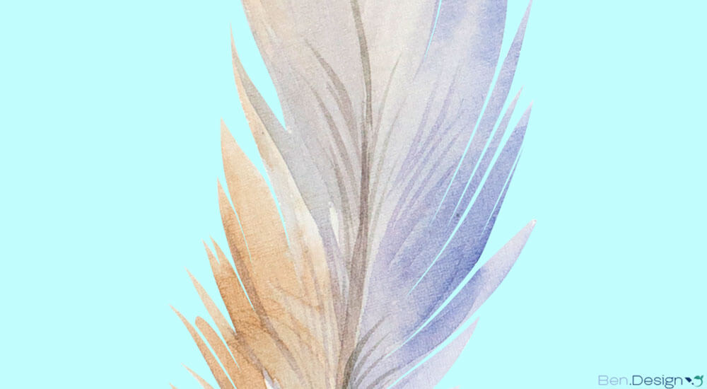 Nahaufnahme der Federzeichnung, die die feinen Aquarellstrukturen und Details sichtbar macht.